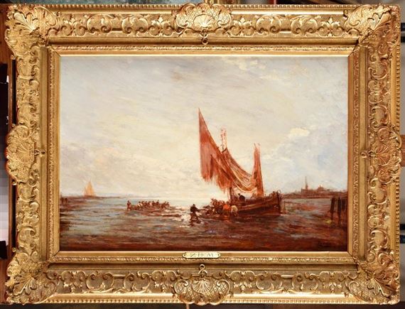 Venise, voilier sur la lagune by Félix Ziem