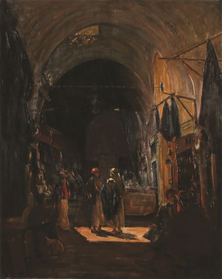 Alley in Jerusalem by Ludwig Blum, 1944