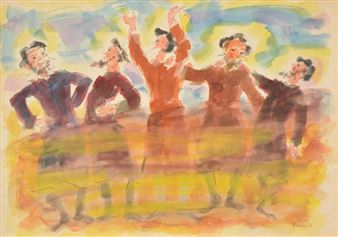 Five Jewish Men Celebrating - Moshe Raviv