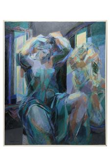 Grand nu bleu - Michèle Taupin