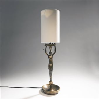 Table lamp with female figure - Ludwig Karl Maria Vierthaler