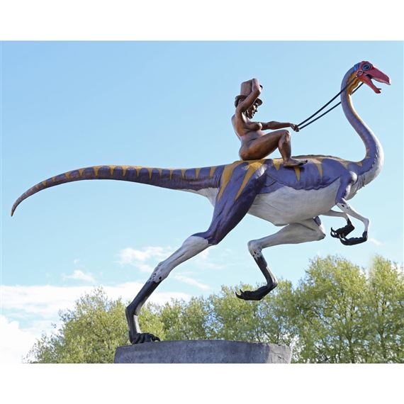 Artwork by Andrew Sinclair, Pre- Hysteric, Made of Bronze resin, polychrome painted