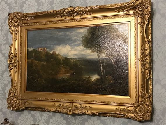 G. Roach | An Extensive River Landscape with Castle Ruins to the Left ...