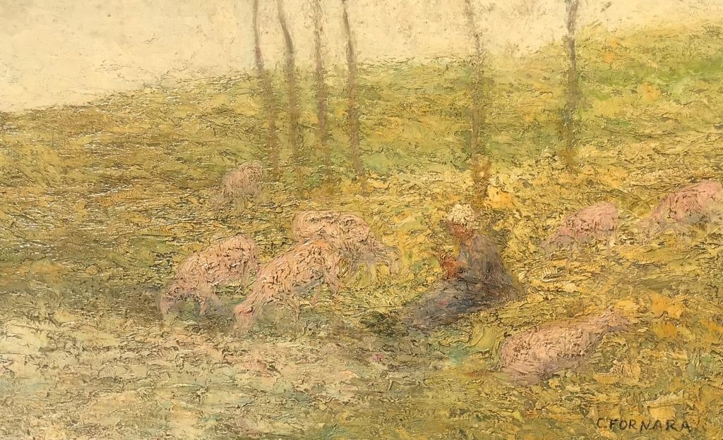 Artwork by Carlo Fornara, La bergère, Made of Oil on canvas