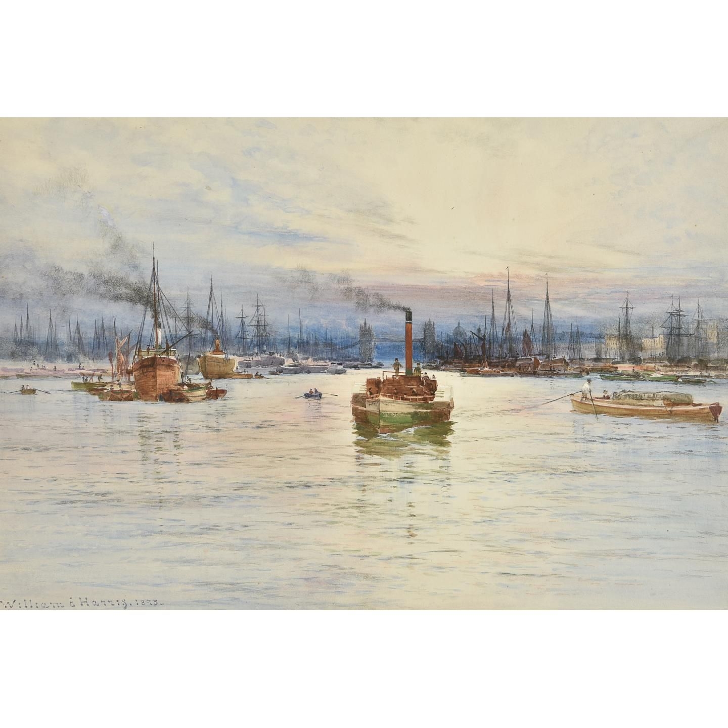 William E. Harris | A Pair: On the Lower Thames of East India Dock Pier ...