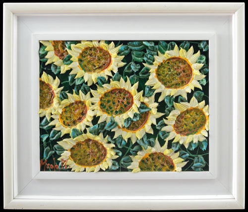 Artwork by Massimo Meda, I girasoli, Made of Mixed media on canvas