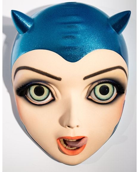 Artwork by Colin Christian, Snack Cakes, Pink in Blue, Made of Fiberglass and acrylic with handpainting