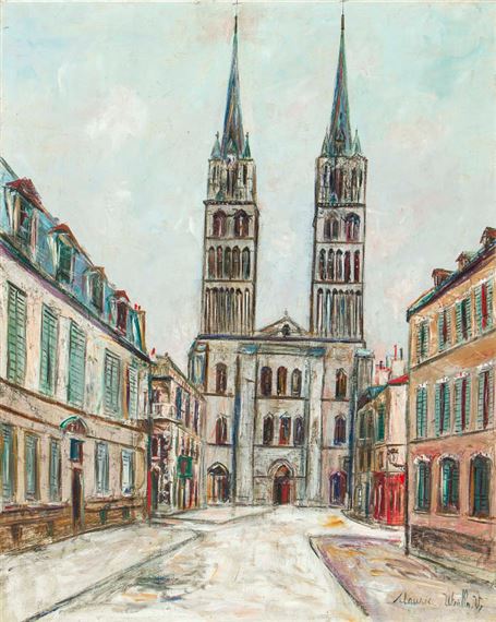 Eglise Saint-Etienne, ancienne Abbaye aux Hommes, Caen (Calvados) by Maurice Utrillo, circa 1941