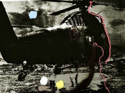 Drei Haare und Schatten by Wolf Vostell, 1968