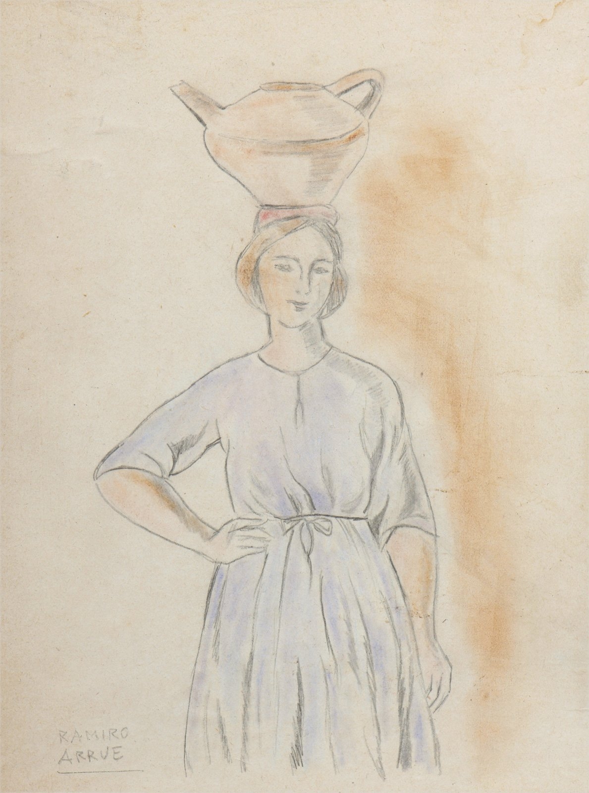 Ramiro Arrue | Femme au voile bleu | MutualArt