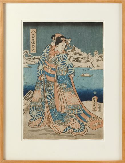 Lady in winter kimono by Utagawa Toyokuni
