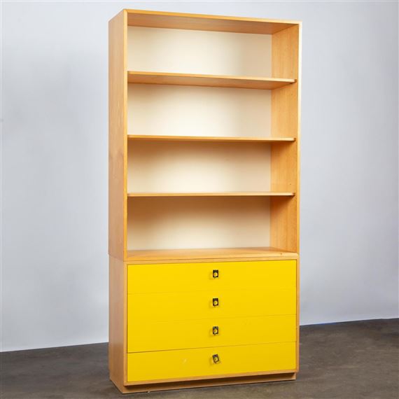 Four-drawer maple dresser and bookcase top by Jack Cartwright, Circa 1960