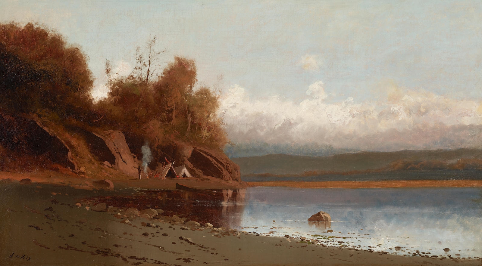 Julian Walbridge Rix | Girl in Woods (1882) | MutualArt