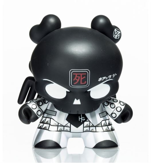 Skullhead Dunny (Black/White) by Huck Gee, 2011