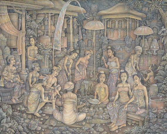 Persiapan Upacara Nyambutin by I Wayan Serathi