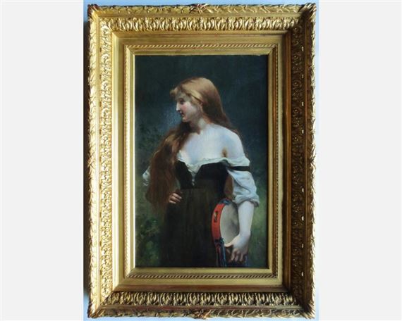 "Jeune Femme Au Tambourin" by Jean-Jacques Henner