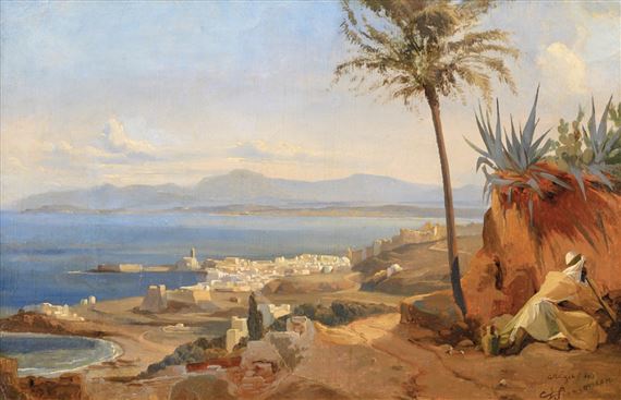 Smoking on Heights Alger by Niels Simonsen, 1840