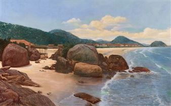 "Playa de Santos en Brasil" - Antonio Fernández Gómez