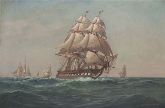 Full Masted Ship - F. Myron Mark