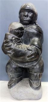 Woman Cradling her Child - Johnny Inukpuk
