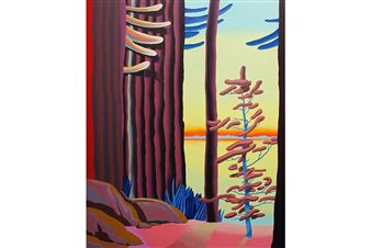 Exhibition Presents Works by Six Painters Depicting Landscape and Flora Through a Synthetic Lens