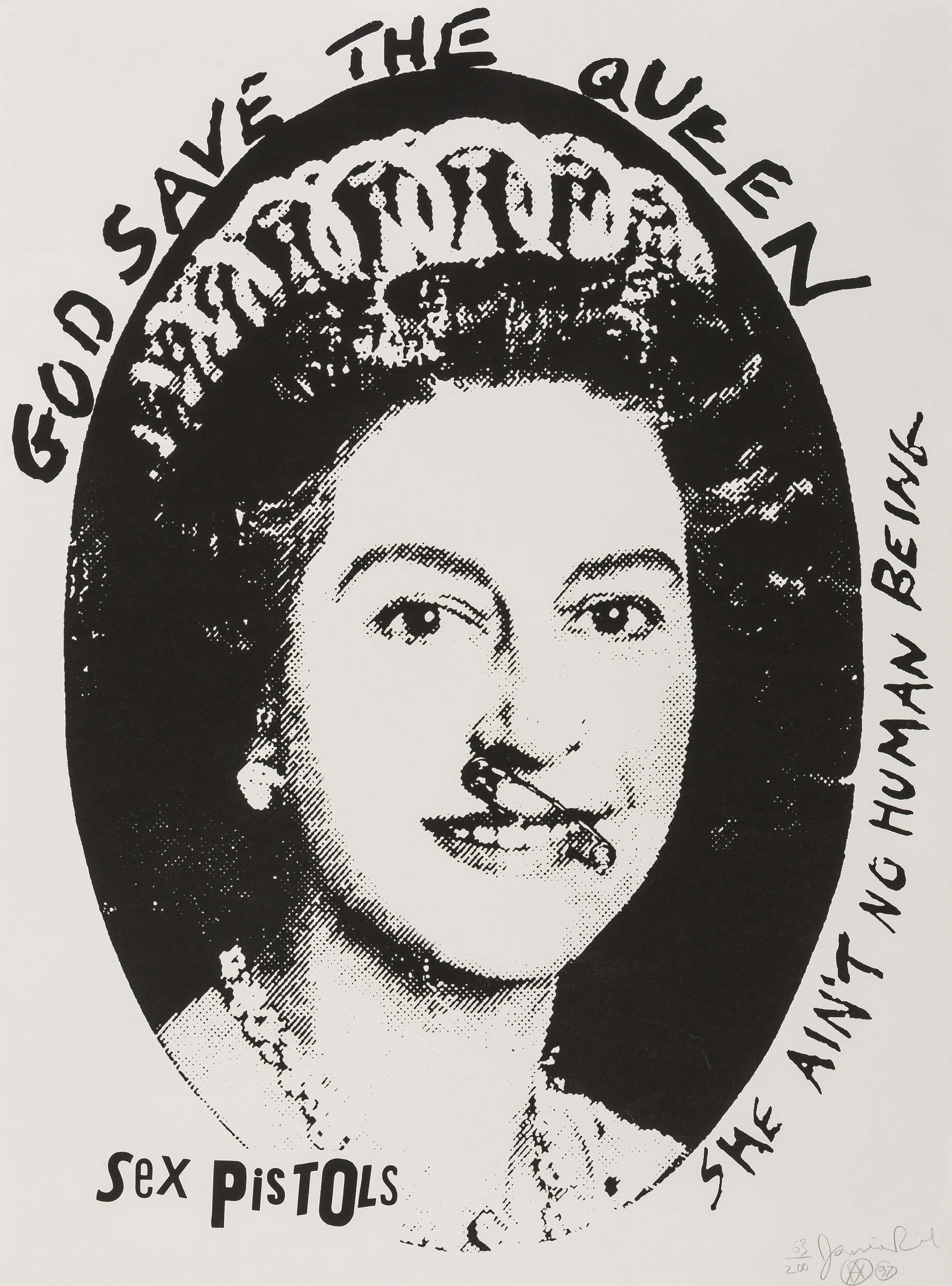 God Save the Queen by Jamie Reid, 1997