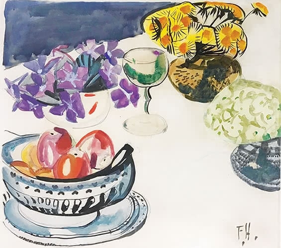 Artwork by Frances Hodgkins, Still Life, Made of Watercolour