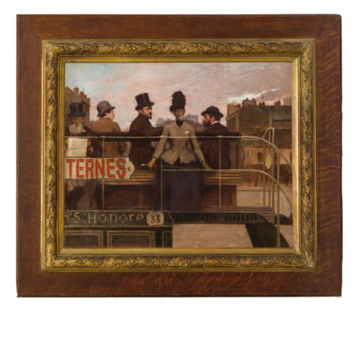 La promenade en omnibus,Paris by Étienne Moreau-Nélaton, 1888