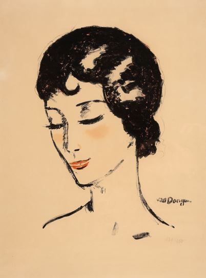 Kees van Dongen | Jeune femme les yeux baissés (ca. 1929) | MutualArt