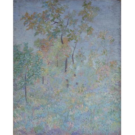 Ramon Shiva | Impressionist trees in summer landscape | MutualArt