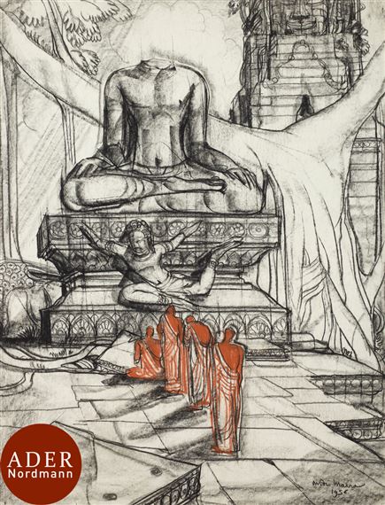 Cambodge, le recueillement by André Maire, 1956