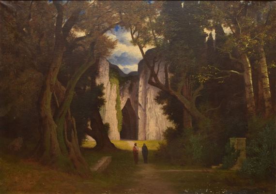 Dante et Virgile vers l'Enfer by Eduard Rüdisühli