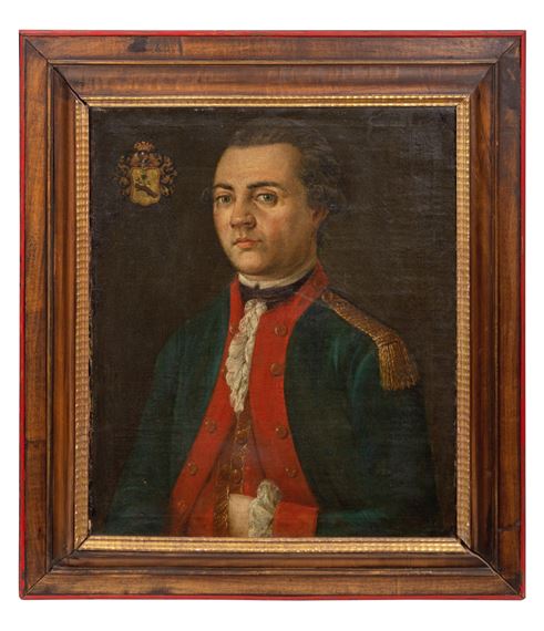 Portrait of a Russian Lieutenant by German School, 18th Century, 1781