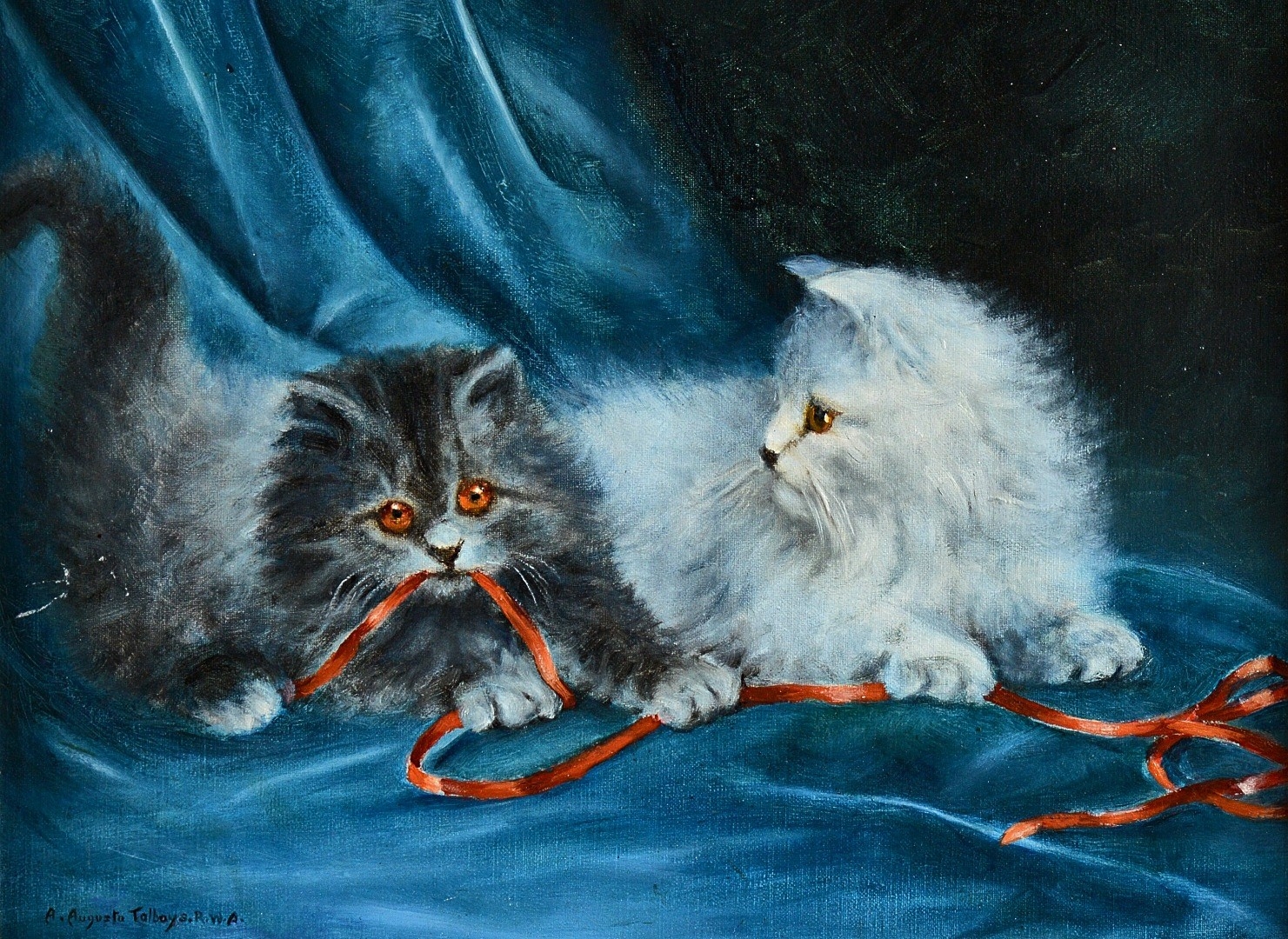 Картины кошки в октябре
