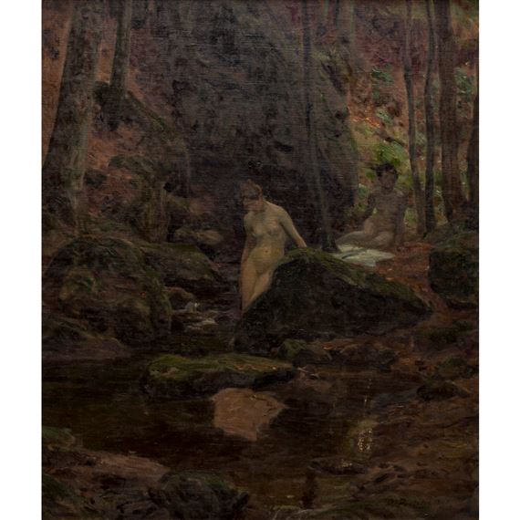 "Die Badenden am Bach" by Robert Poetzelberger