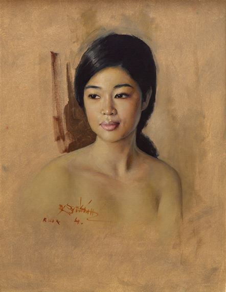 Basoeki Abdullah | A portrait of a Thai girl (1969) | MutualArt