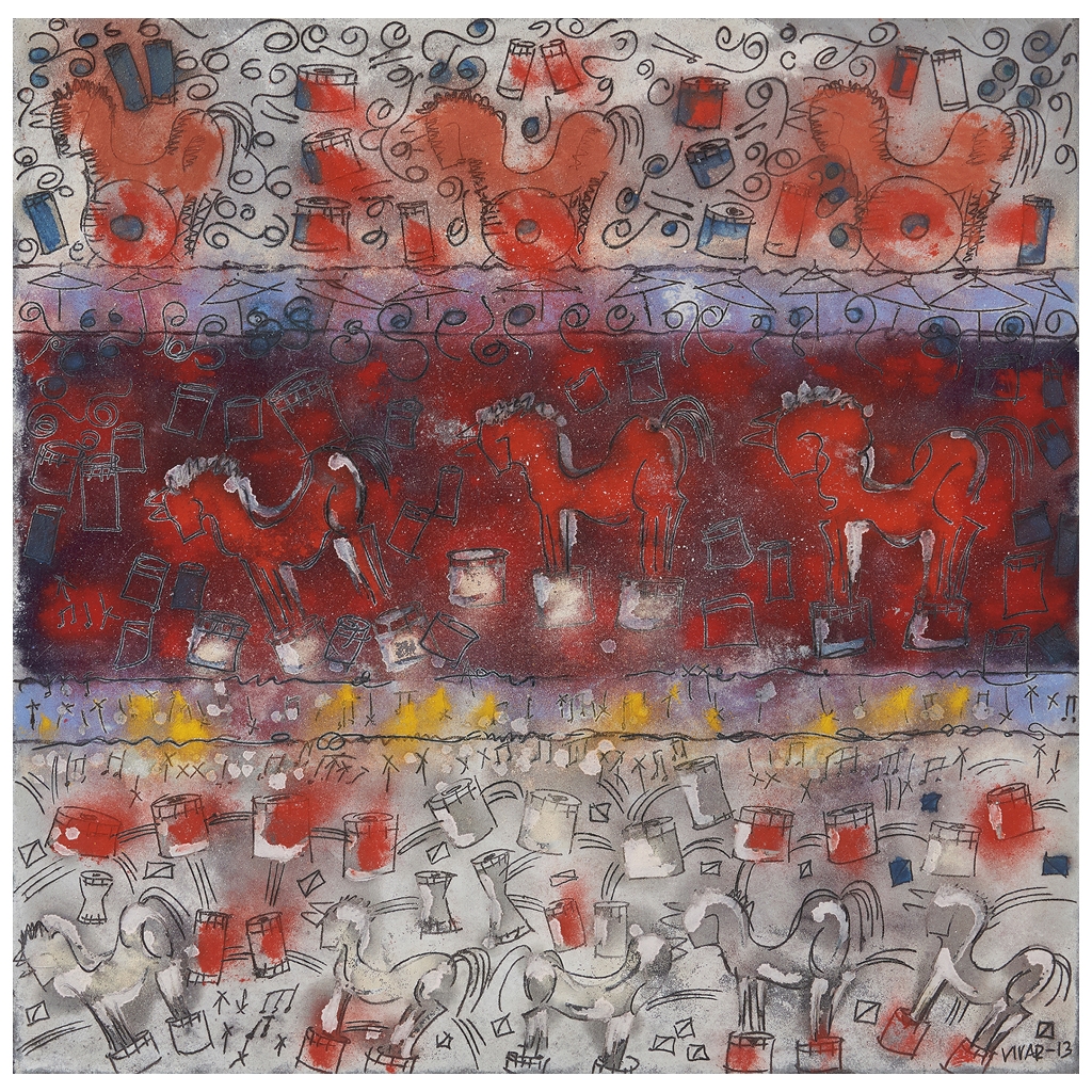 Artwork by Carlos Vivar, Sin título, Made of Oil on canvas