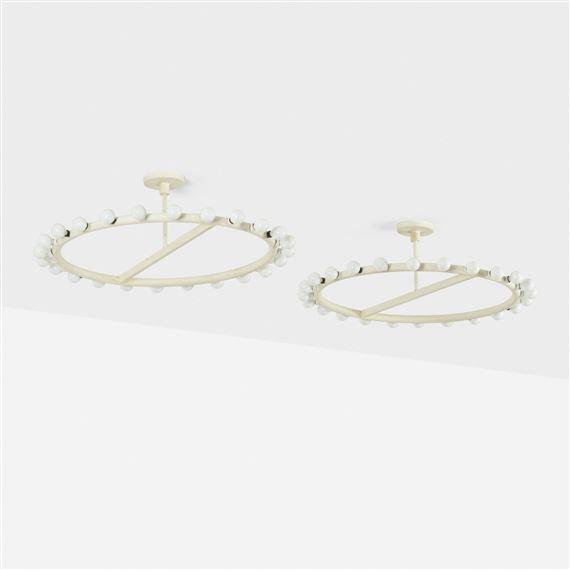 ceiling lights, pair by Alvin Lustig, 1953