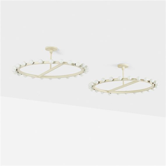 ceiling lights, pair by Alvin Lustig, 1953