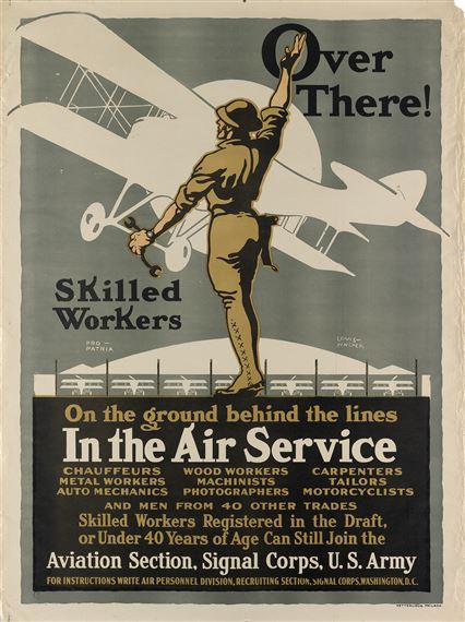 OVER THERE! / IN THE AIR SERVICE. Circa 1918. by Louis Fancher, Circa 1918