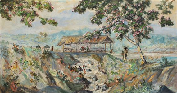 Pemandangan di Daerah Tjibinong by S. Djuprijany, 1966