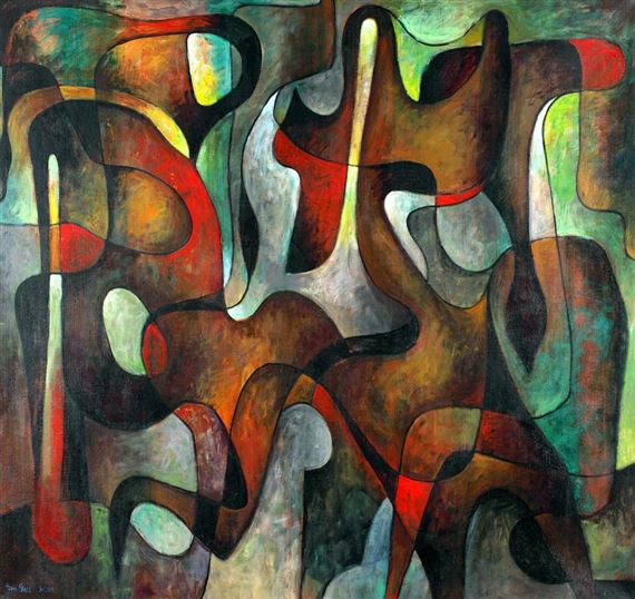 Abstrak Coklat by Han Snel, 1995