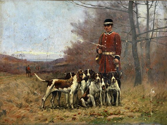 Piqueux et ses chiens by Adolphe-Gustave Binet