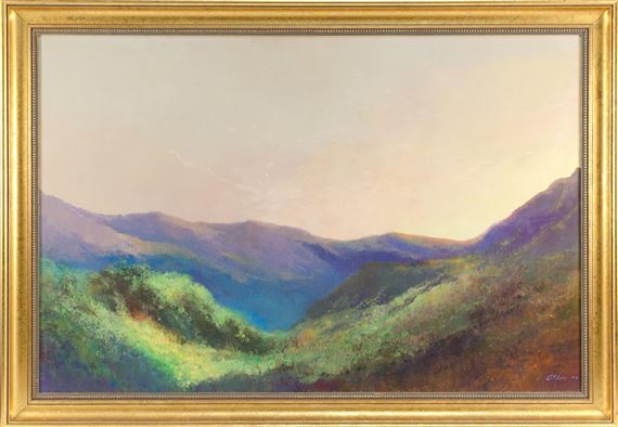 Mountain valley landscape by Robert R. Bliss