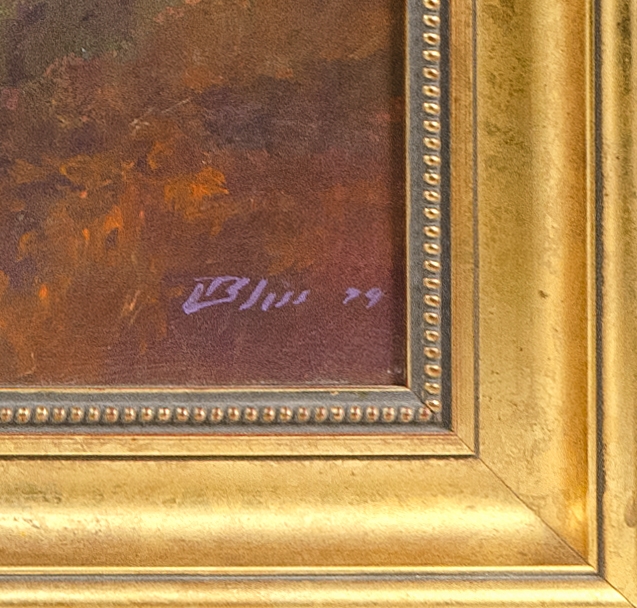 Artwork by Robert R. Bliss, Mountain valley landscape, Made of Oil on canvas