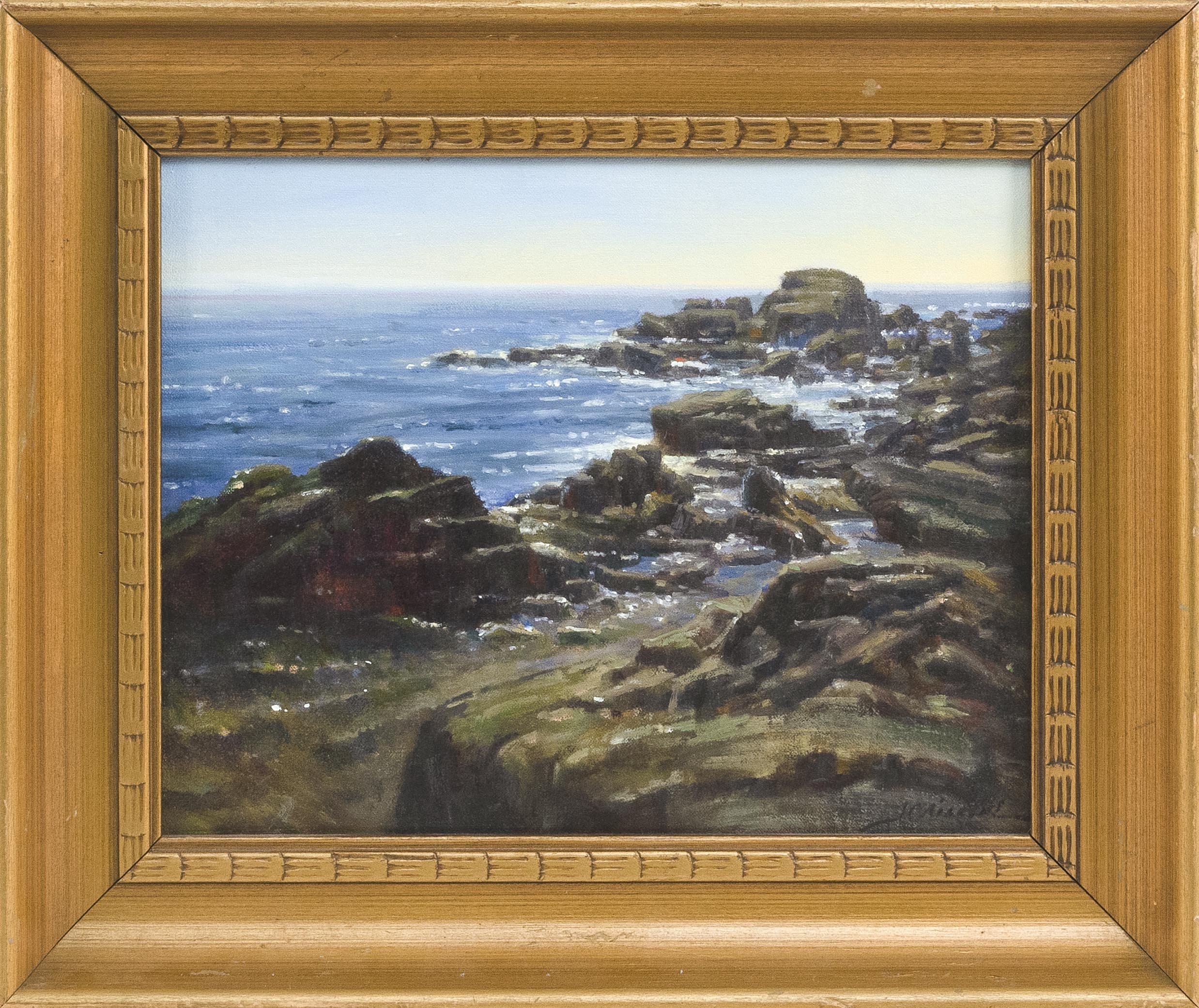 Artwork by J.C. Airoldi, Surf Off Quoddy Point" (Maine), Made of Oil on board