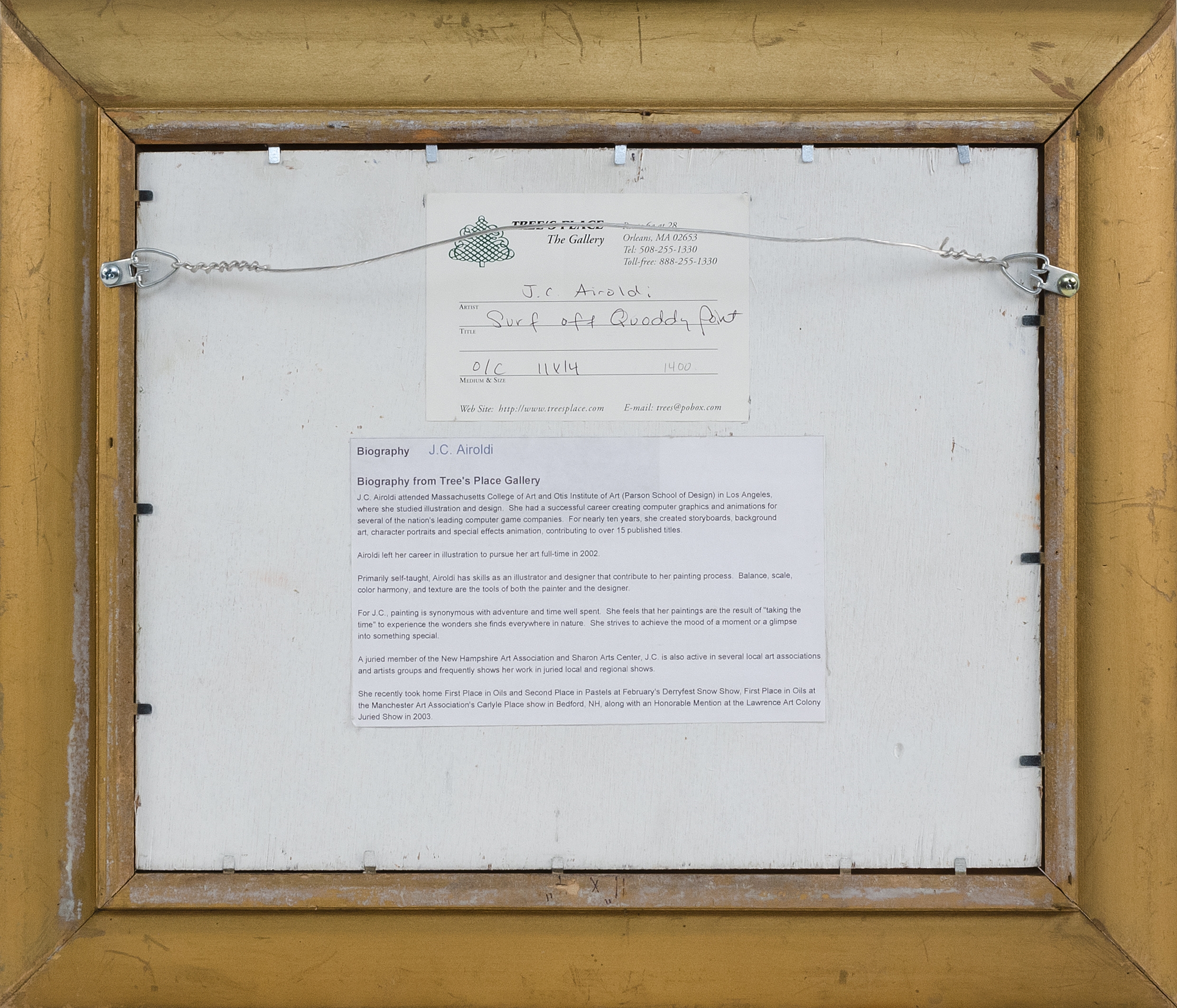 Artwork by J.C. Airoldi, Surf Off Quoddy Point" (Maine), Made of Oil on board