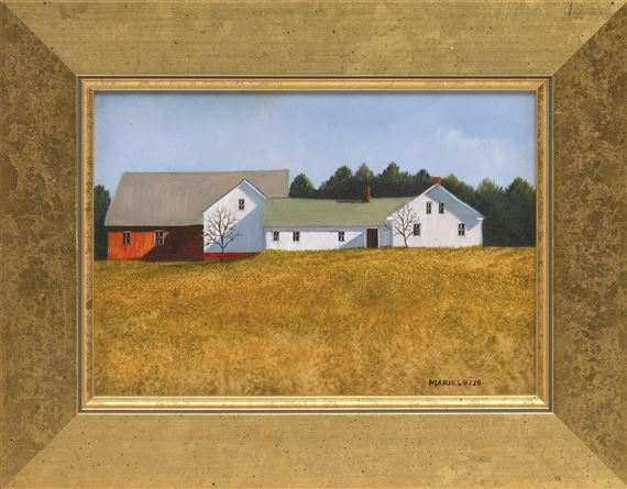 Farmhouse and barn by Marieluise Hutchinson