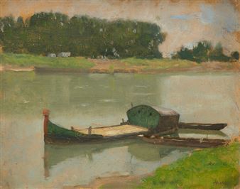 Boat on the River - Dénes Faddi-Förstner