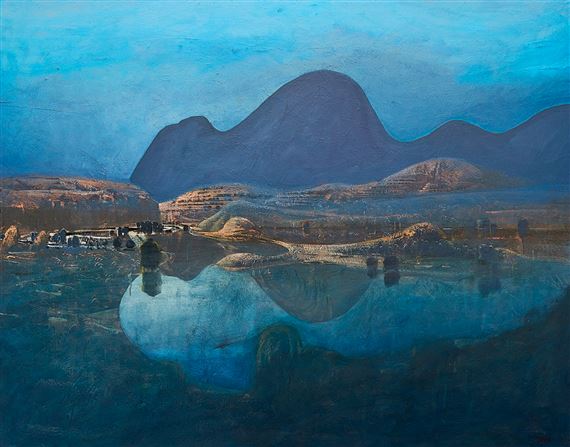 Evening Beerwah by Lawrence Daws, circa 1982